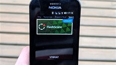 Aplikace FlashScore pro mobilní telefony s KaiOS