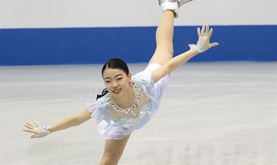 Japonská krasobruslaka Rika Kihiraová pi World Team Trophy