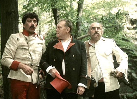 Petr Čepek, Rudolf Hrušínský a Josef Somr v pohádce Tři veteráni (1983)