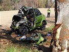 Nehoda osobnho auta na Tborsku (13. 4. 2019)