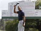 Tiger Woods na golfovém Masters v August.