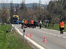 Na Příbramsku se v pátek dopoledne srazil motorkář s autem (19. dubna 2019).