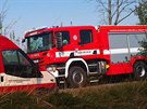 U po��ru lesn�ho porostu u �e�e u Prahy zasahuje dvan�ct jednotek hasi�� (19....