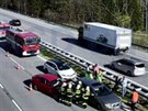 Hromadn nehoda zablokovala dlnici D1 smr Brno na 41. kilometru u ternova....