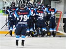Liberečtí hokejisté se radují z výhry nad Kometou Brnou a postupu do finále...