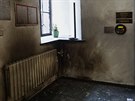 Stav budovy radnice v Rýmaov na Bruntálsku dva dny po explozi. (11. dubna...