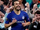 Pedro Rodríguez z Chelsea slaví gól v odvet tvrtfinále Evropské ligy proti...