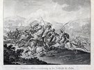 Zajet� mar��la Dominiqa Vandamma v bitv� u Chlumce 16. z��� 1813, litografie
