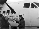 Letoun L-410 oznaovan jako Matylda, kter se v roce 1969 jako prvn vznesl do...