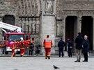 Paítí hasii bhem zásahu u poáru katedrály Notre-Dame (16. dubna 2019)