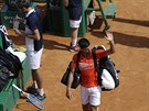 Srbský tenista Novak Djokovi se louí s turnajem v Monte Carlu.