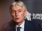 Nový viceprezident evropské atletické asociace Libor Varhaník hovoří na tiskové...