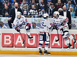 Pohled na stdaku hokejist Komety Brno v semifinle extraligovho play off