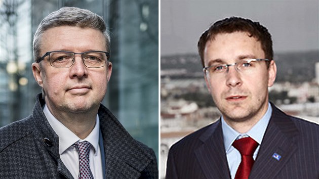 f Asociace malch a stednch podnik a ivnostnk R Karel Havlek (vlevo) a Vladimr Kremlk z adu pro zastupovn sttu ve vcech majetkovch.