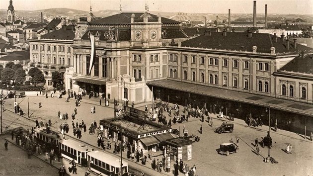 Historický pohled na prostor na brněnské nádraží a prostor před ním