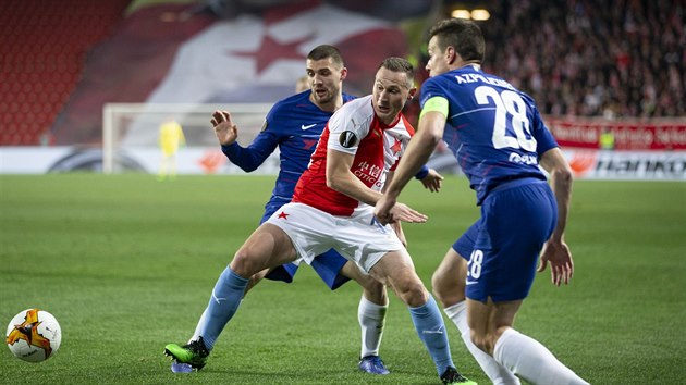 Jan Boil ze Slavie v obklen fotbalist Chelsea.