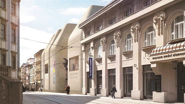 Vizualizace podoby Středoevropského fóra jak ji pro olomoucké Muzeum umění navrhli architekti Jan Šépka a Václav Derner.