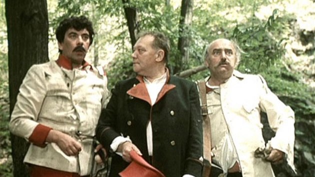 Petr Čepek, Rudolf Hrušínský a Josef Somr v pohádce Tři veteráni (1983)