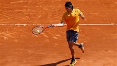 Taylor Fritz na turnaji v Monte Carlu v souboji s Novákem Djokovi�em.