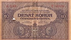 Ped 100 lety vydali první emisi eskoslovenských bankovek