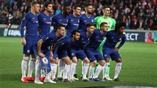 Sestava Chelsea na úvodní tvrtfinále Evropské ligy na Slavii.