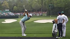 Dustin Johnson pi tréninku na hiti v August ped zaátkem Masters.