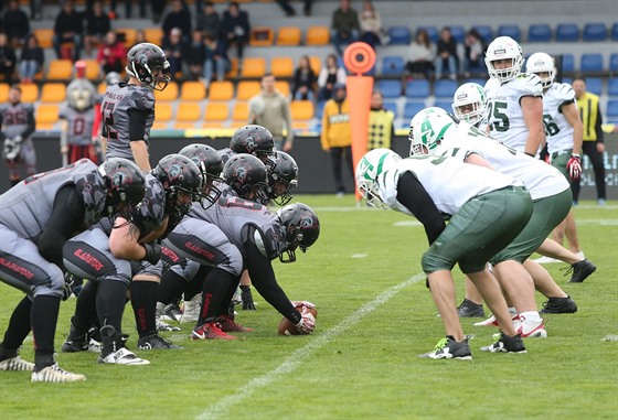 Momentka ze zápasu Vysoina Gladiators - Brno Alligators