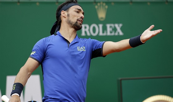 Italský tenista Fabio Fognini ve finále turnaje v Monte Carlu.