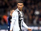 Cristiano Ronaldo z Juventusu bhem zápasu s Interem Milán