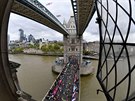 Pohled na úastníky Londýnského maratonu.