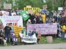 Protest proti hndouhelnmu dolu Turw (28. dubna 2019)