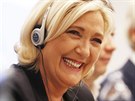Pedsedkyn francouzského Národního sdruení Marine Le Penová na tiskové...