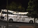 Autobus, který havaroval na Madeie. (18. dubna 2019)