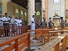 V kostele svatého ebestiána na Srí Lance útoili teroristé. (21. dubna 2019)