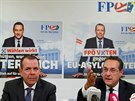 Kandidát pravicové populistické strany Svobodných (FPÖ) do eurovoleb Harald...