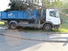 idi nákladního vozu pi nehod na okraji Olomouce mimo jiné porazil nkolik...