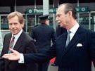 Václav Havel a lucemburský velkovévoda Jean (Lucemburk, 17. bezna 1991)