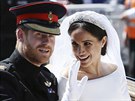 Britský princ Harry a americká hereka Meghan Markle se vzali ve Windsoru 19....