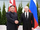 Severokorejský diktátor Kim ong-un s Vladimirem Putinem na návtv Ruska (25....