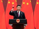 Čínský prezident Si Ťin-pching na konferenci o projektu nové Hedvábné stezky v...