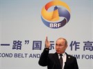 Ruský prezident Vladimir Putin na konferenci o projektu nové Hedvábné stezky v...