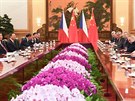 Prezident Milo Zeman se v Pekingu setkal s ínským prezidentem Si...