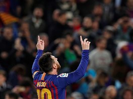 SPASITEL. Lionel Messi oslavuje svj gl v utkn proti Levante.