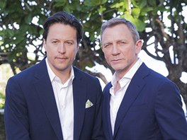 Reisér Cary Joji Fukunaga a herec Daniel Craig  (Oracabessa, 25. dubna 2019)