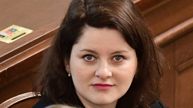 Ministryn prce a socilnch vc Jana Malov (na schzi Poslaneck snmovny