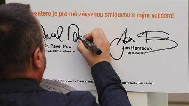 Zahjen kampan SSD ped kvtnovmi volbami do Evropskho parlamentu. Na snmku Pavel Poc. (V Praze 23.04.2019)