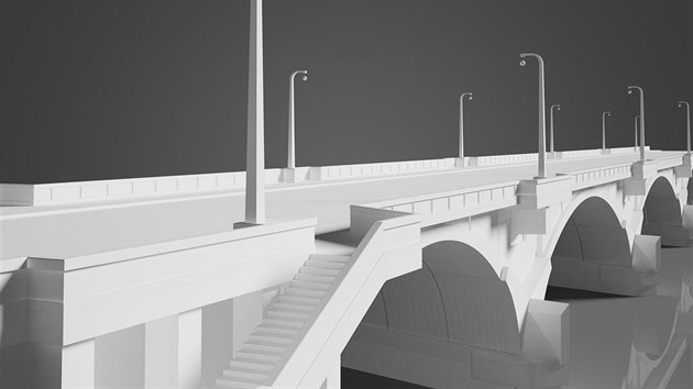 Vizualizace oprav Libeňského mostu.