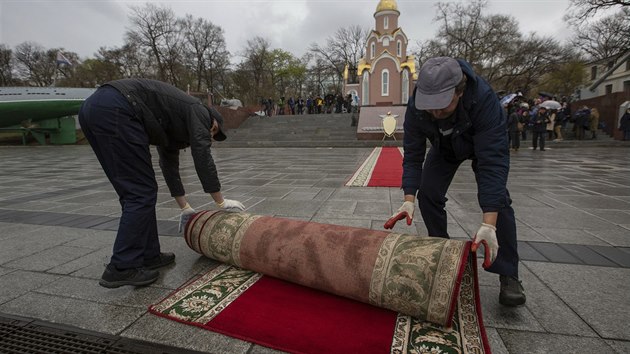 Ppravy na nvtvu severokorejskho dikttora Kim ong-una v Rusku (25. dubna 2019)