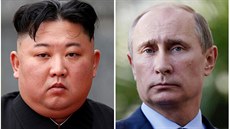 Kim ong-un (vlevo) a Vladimir Putin.