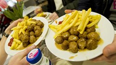 Masové kuliky v restauraci obchodního domu IKEA